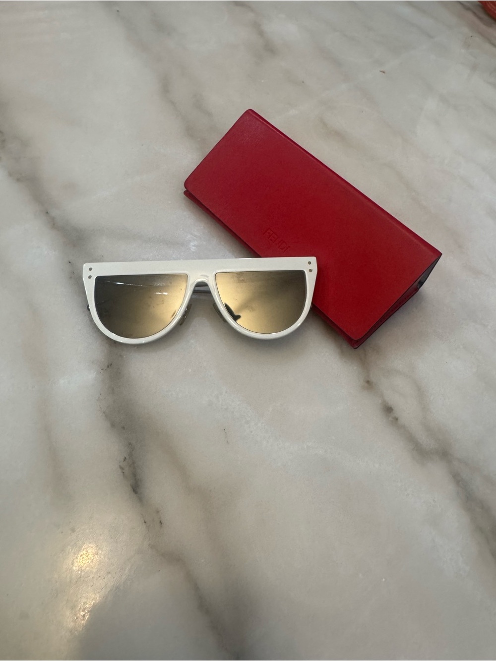 Fendi White Frame Sunglasses